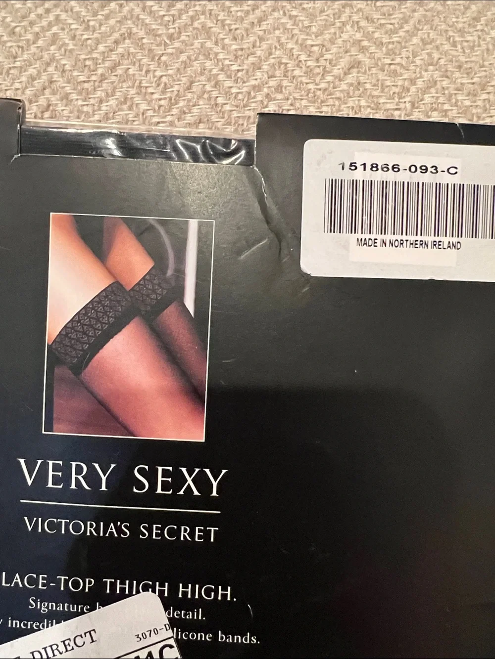 Victoria's Secret Black Lace Thigh-High Stockings